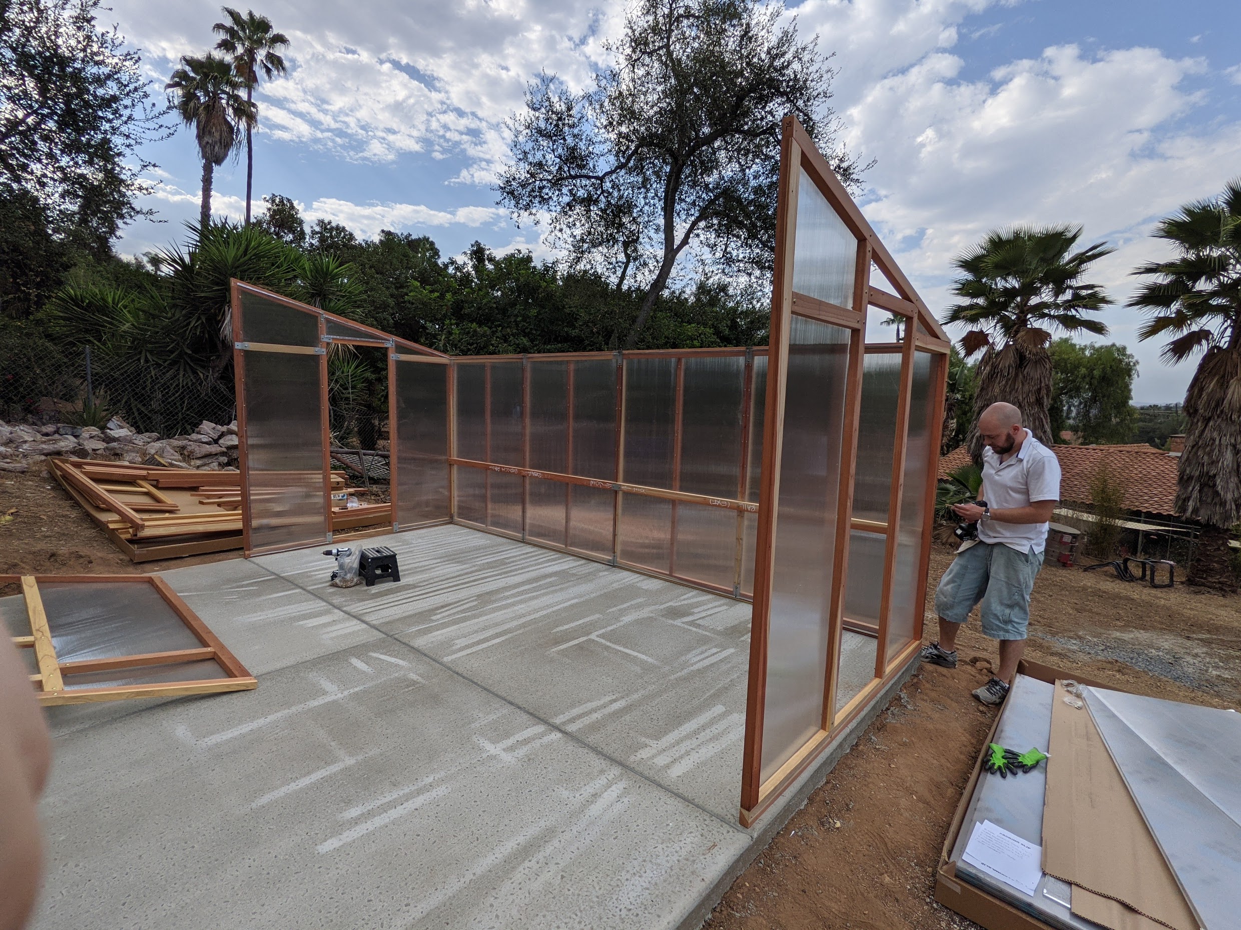 greenhouse wall build