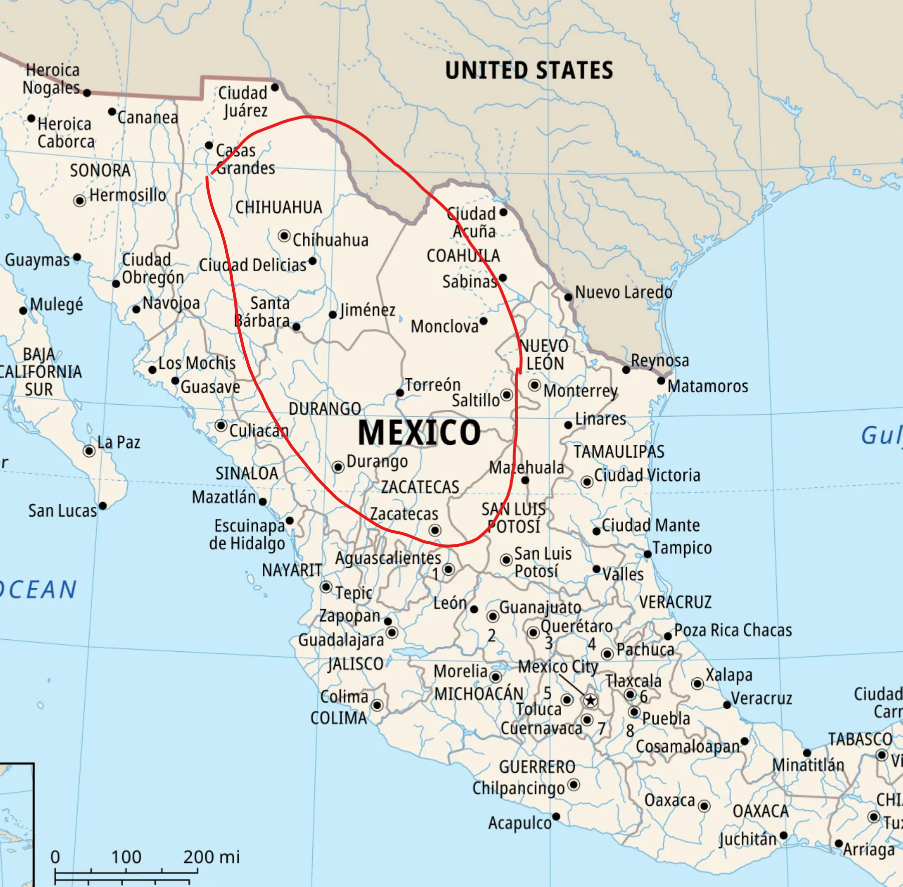 ariocarpus fissuratus range map